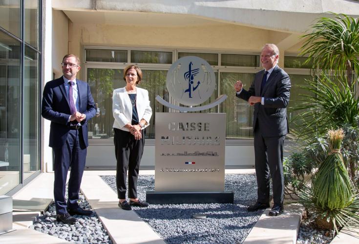 Inauguration de la stèle commémorant les 50 ans d'implantation de la CNMSS à Toulon